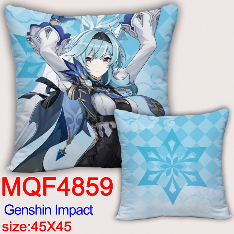 Genshin Impact  Anime square full-color pillow cushion 45X45CM NO FILLING MQF-4859