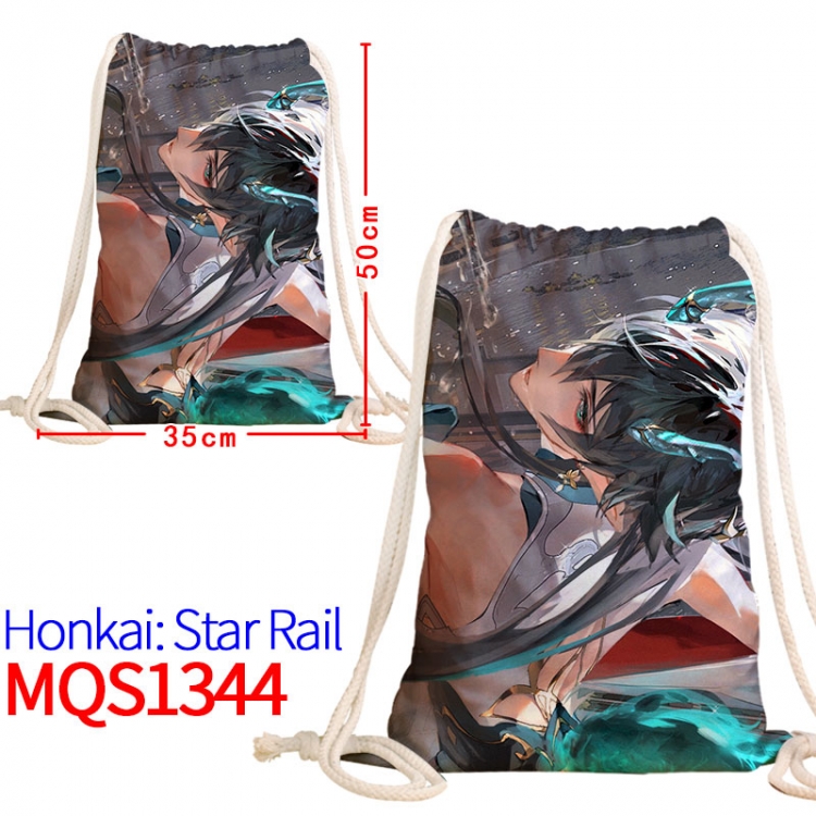 Honkai: Star Rail Canvas drawstring pocket backpack 50x35cm  MQS-1344