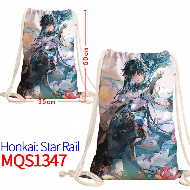 Honkai: Star Rail Canvas drawstring pocket backpack 50x35cm  MQS-1347