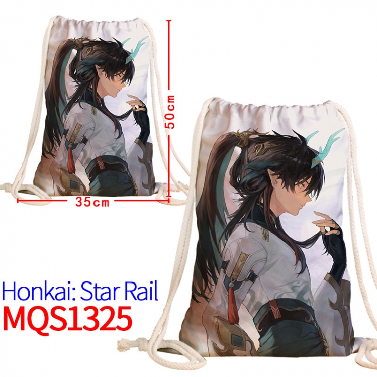 Honkai: Star Rail Canvas drawstring pocket backpack 50x35cm  MQS-1325