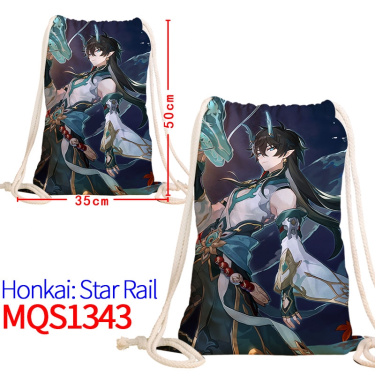 Honkai: Star Rail Canvas drawstring pocket backpack 50x35cm MQS-1343