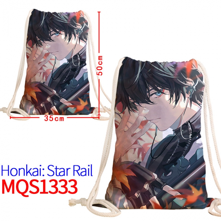 Honkai: Star Rail Canvas drawstring pocket backpack 50x35cm MQS-1333