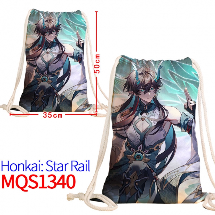 Honkai: Star Rail Canvas drawstring pocket backpack 50x35cm  MQS-1340