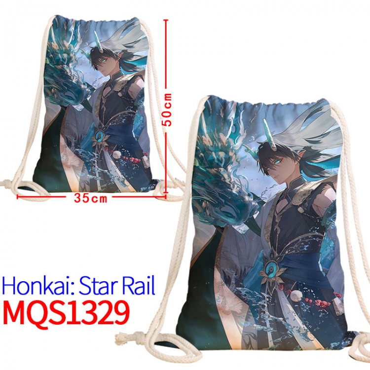 Honkai: Star Rail Canvas drawstring pocket backpack 50x35cm MQS-1329