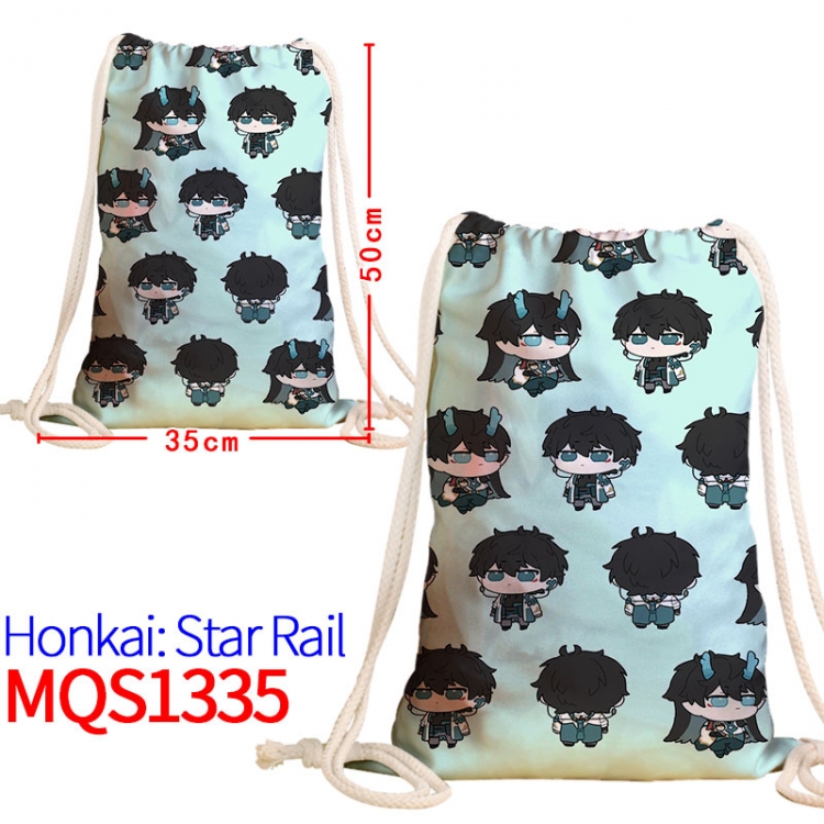 Honkai: Star Rail Canvas drawstring pocket backpack 50x35cm  MQS-1335