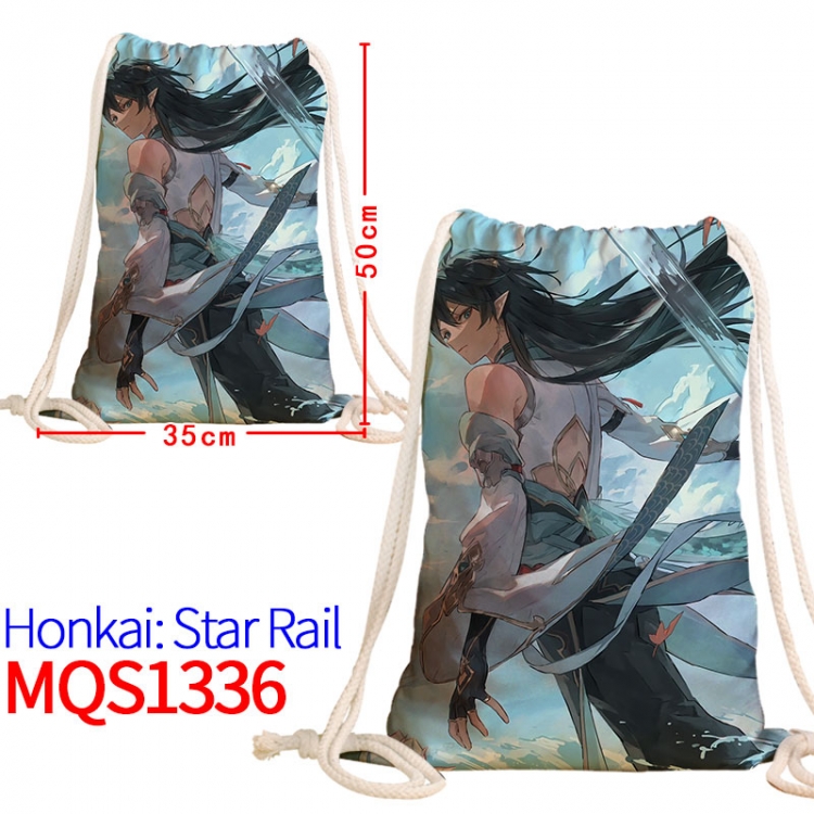 Honkai: Star Rail Canvas drawstring pocket backpack 50x35cm MQS-1336