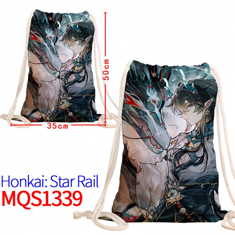 Honkai: Star Rail Canvas drawstring pocket backpack 50x35cm MQS-1339