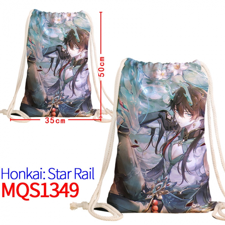 Honkai: Star Rail Canvas drawstring pocket backpack 50x35cm  MQS-1349