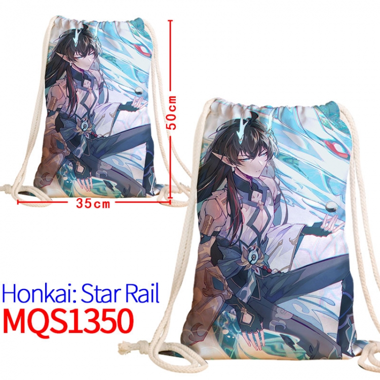 Honkai: Star Rail Canvas drawstring pocket backpack 50x35cm  MQS-1350