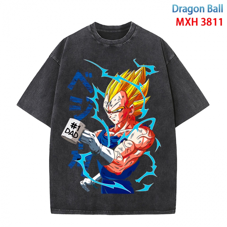 DRAGON BALL Anime peripheral pure cotton washed and worn T-shirt from S to 4XL MXH-3811