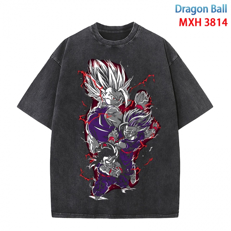 DRAGON BALL Anime peripheral pure cotton washed and worn T-shirt from S to 4XL  MXH-3814