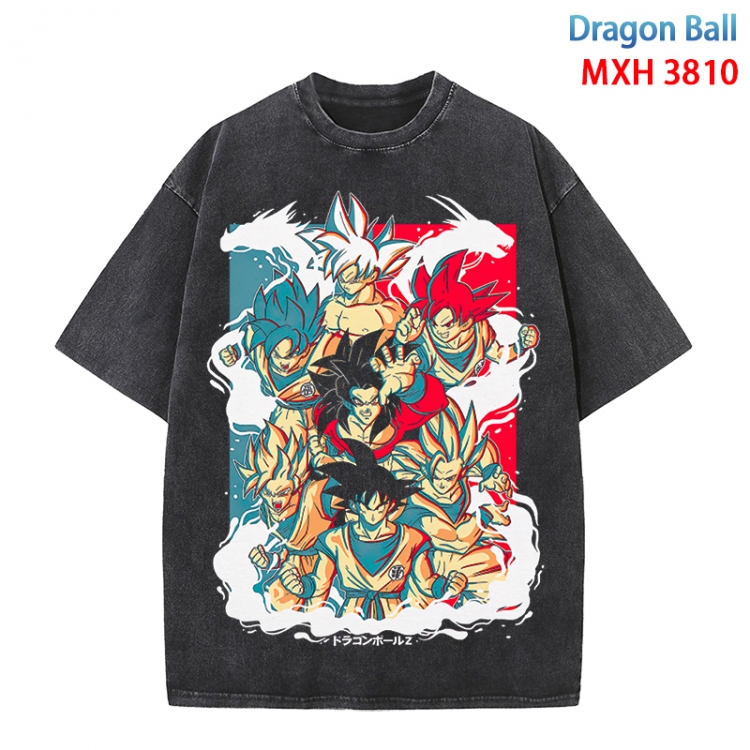 DRAGON BALL Anime peripheral pure cotton washed and worn T-shirt from S to 4XL  MXH-3810