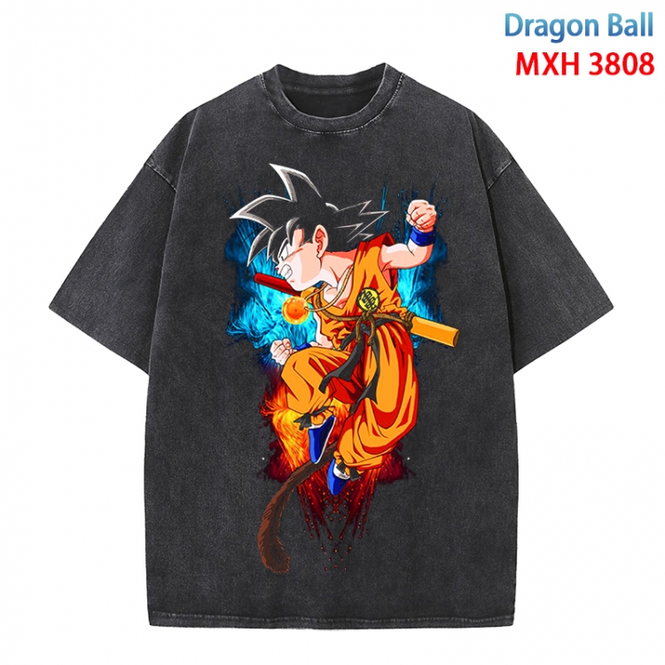DRAGON BALL Anime peripheral pure cotton washed and worn T-shirt from S to 4XL MXH-3808