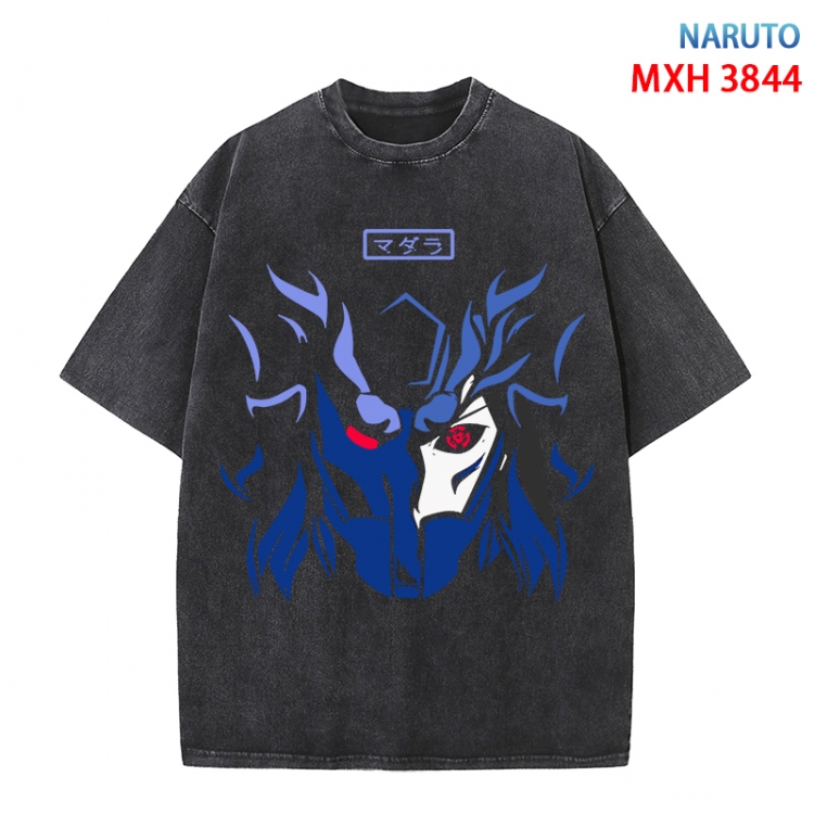 Naruto Anime peripheral pure cotton washed and worn T-shirt from S to 4XL  MXH-3844