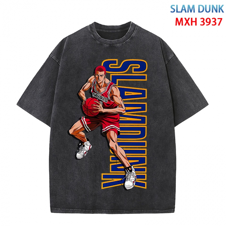Slam Dunk Anime peripheral pure cotton washed and worn T-shirt from S to 4XL  MXH-3937
