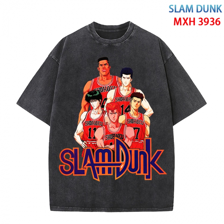 Slam Dunk Anime peripheral pure cotton washed and worn T-shirt from S to 4XL  MXH-3936