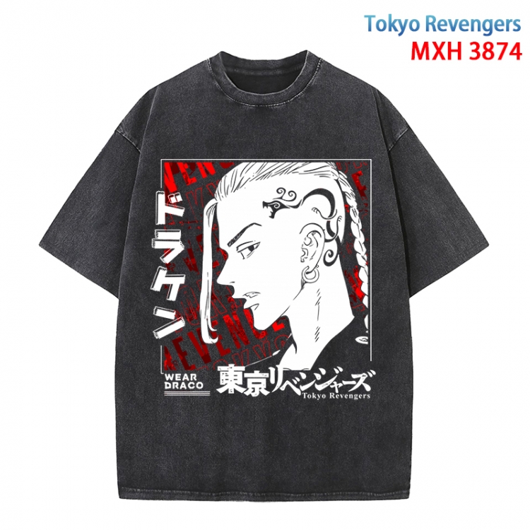 Tokyo Revengers Anime peripheral pure cotton washed and worn T-shirt from S to 4XL MXH-3874