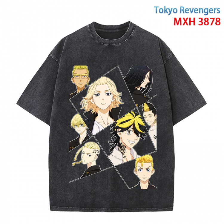 Tokyo Revengers Anime peripheral pure cotton washed and worn T-shirt from S to 4XL MXH-3878