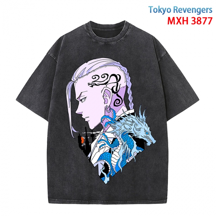 Tokyo Revengers Anime peripheral pure cotton washed and worn T-shirt from S to 4XL MXH-3877