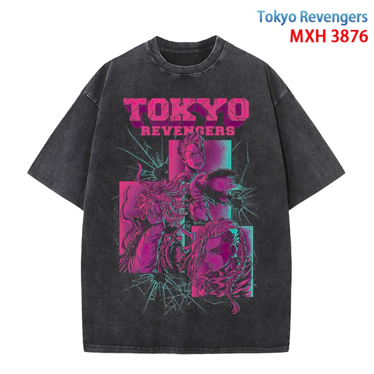 Tokyo Revengers Anime peripheral pure cotton washed and worn T-shirt from S to 4XL MXH-3876