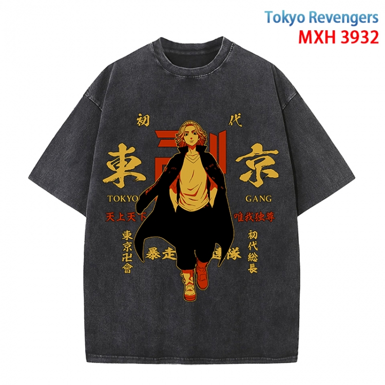 Tokyo Revengers Anime peripheral pure cotton washed and worn T-shirt from S to 4XL MXH-3932