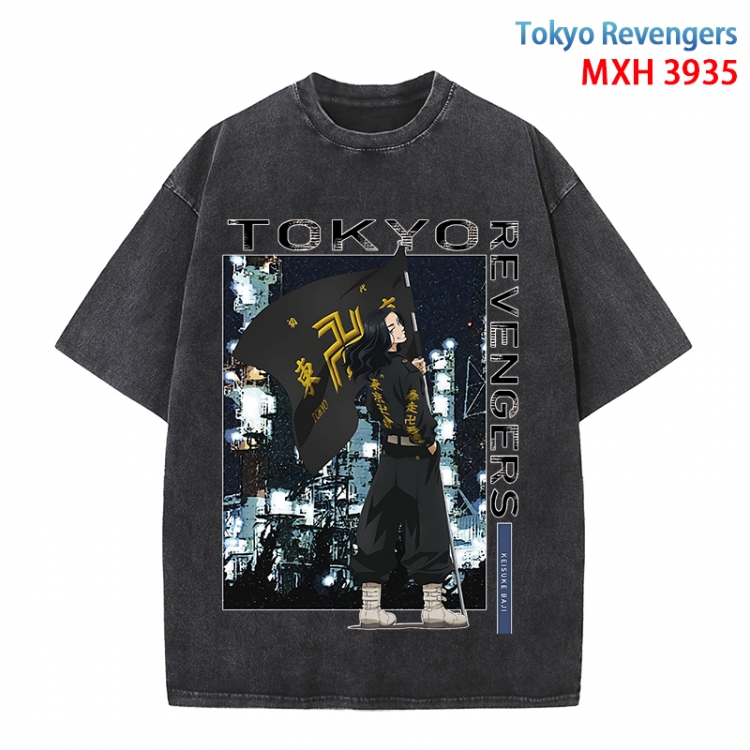 Tokyo Revengers Anime peripheral pure cotton washed and worn T-shirt from S to 4XL MXH-3935