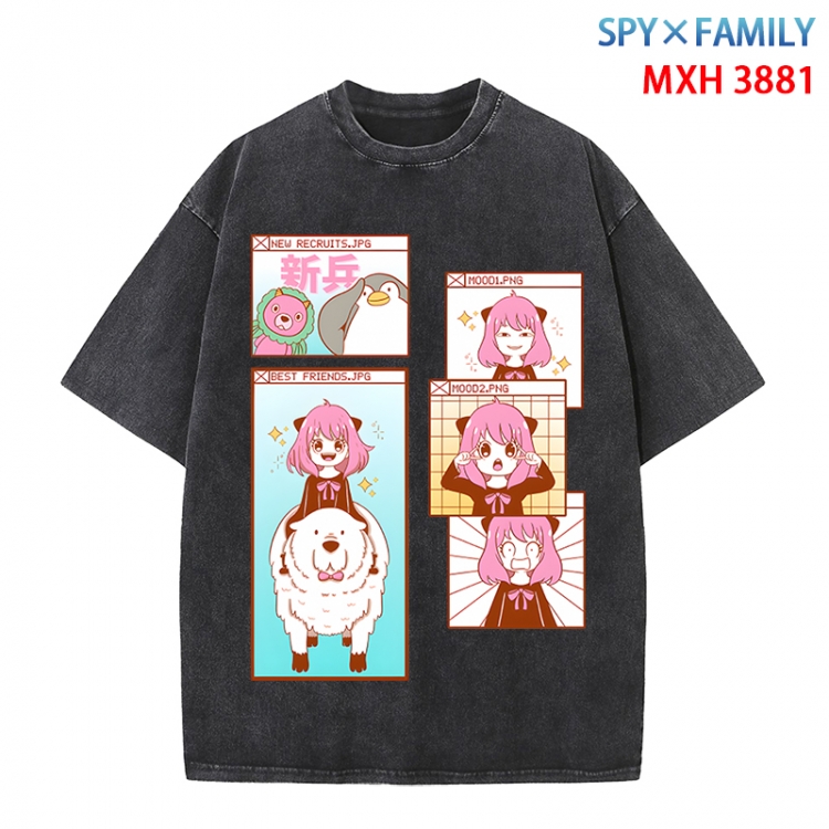 SPY×FAMILY Anime peripheral pure cotton washed and worn T-shirt from S to 4XL  MXH-3881