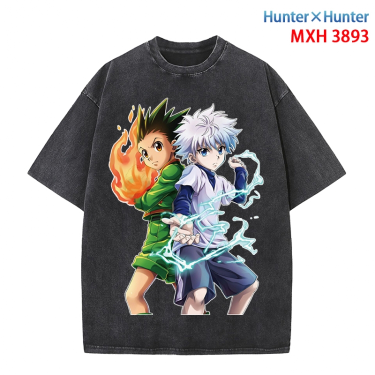 HunterXHunter Anime peripheral pure cotton washed and worn T-shirt from S to 4XL MXH-3893