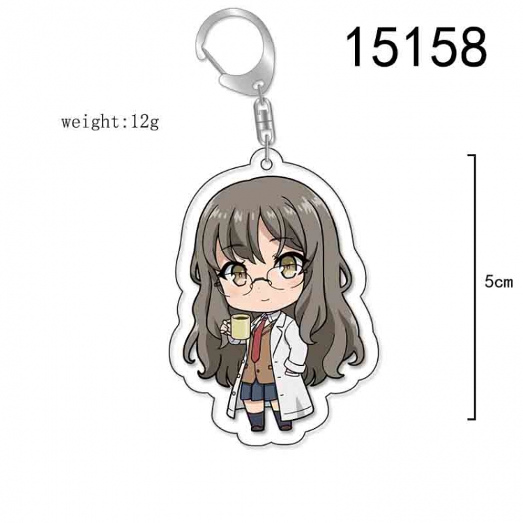 Adolescent fool doesnt dream of a bunny girl as a senior Anime Acrylic Keychain Charm price for 5 pcs 15158