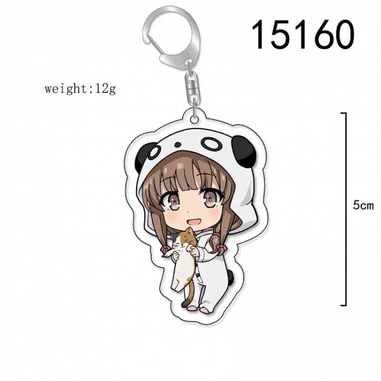 Adolescent fool doesnt dream of a bunny girl as a senior Anime Acrylic Keychain Charm price for 5 pcs 15160