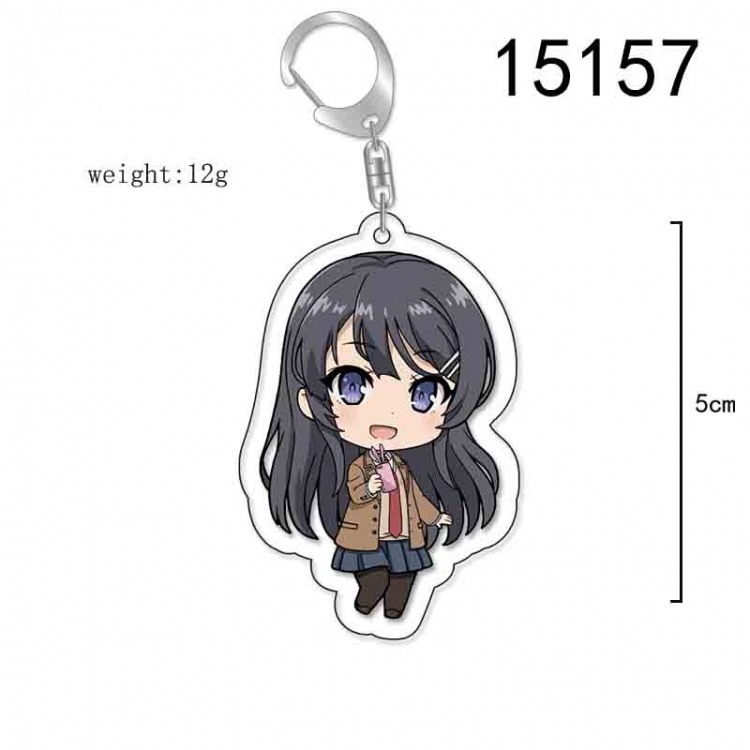 Adolescent fool doesnt dream of a bunny girl as a senior Anime Acrylic Keychain Charm price for 5 pcs 15157