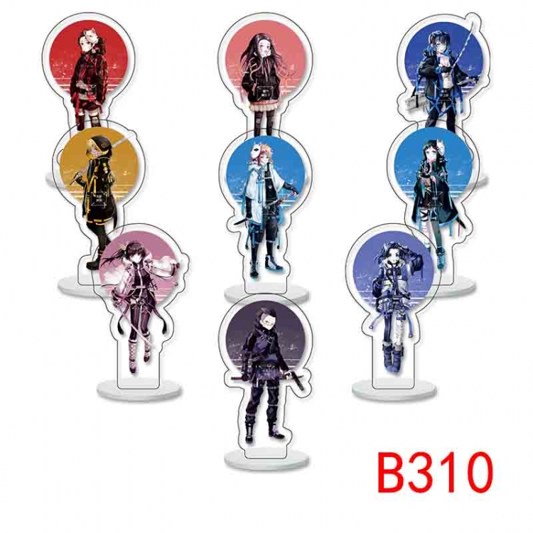 Demon Slayer Kimets Anime Character acrylic Small Standing Plates  Keychain 6cm a set of 9 B310