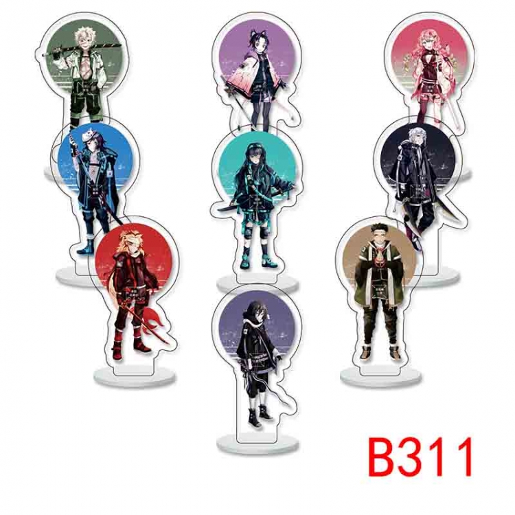 Demon Slayer Kimets Anime Character acrylic Small Standing Plates  Keychain 6cm a set of 9 B311