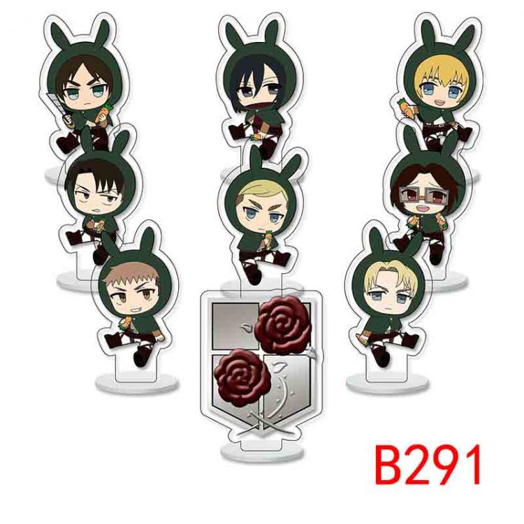 Shingeki no Kyojin Anime Character acrylic Small Standing Plates  Keychain 6cm a set of 9 B291