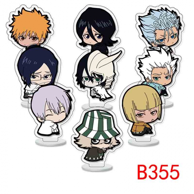 Bleach Anime Character acrylic Small Standing Plates  Keychain 6cm a set of 9 B355