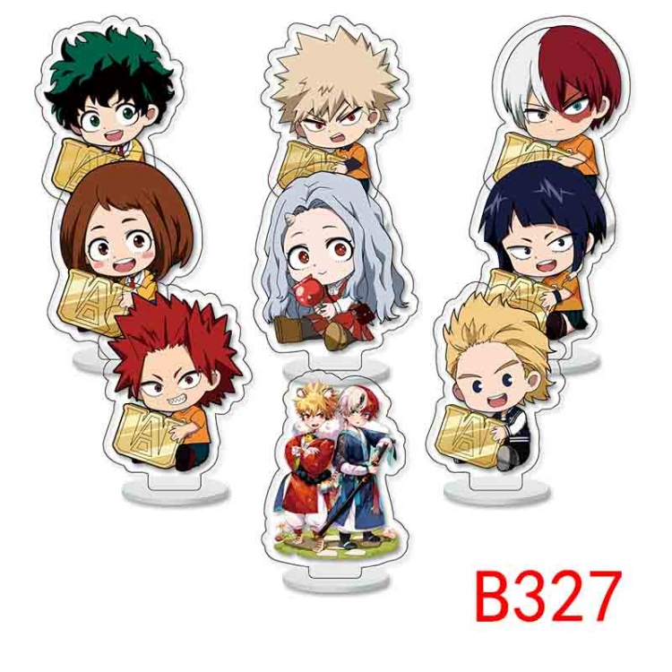 My Hero Academia Anime Character acrylic Small Standing Plates  Keychain 6cm a set of 9 B327