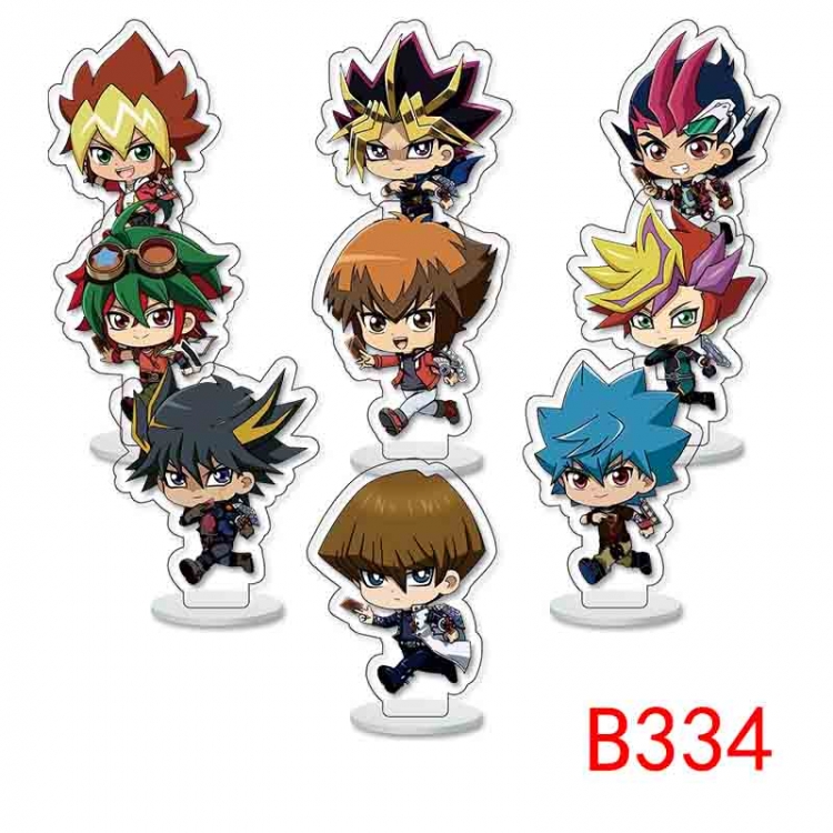Yugioh Anime Character acrylic Small Standing Plates  Keychain 6cm a set of 9 B334