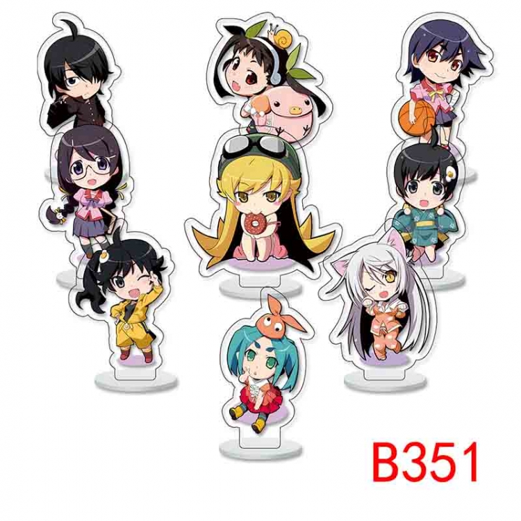 Story series Anime Character acrylic Small Standing Plates  Keychain 6cm a set of 9 B351