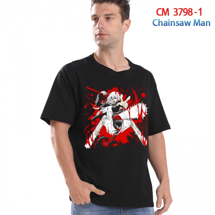 Chainsaw man Printed short-sleeved cotton T-shirt from S to 4XL  3798-1