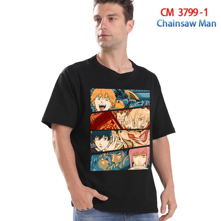 Chainsaw man Printed short-sleeved cotton T-shirt from S to 4XL 3799-1