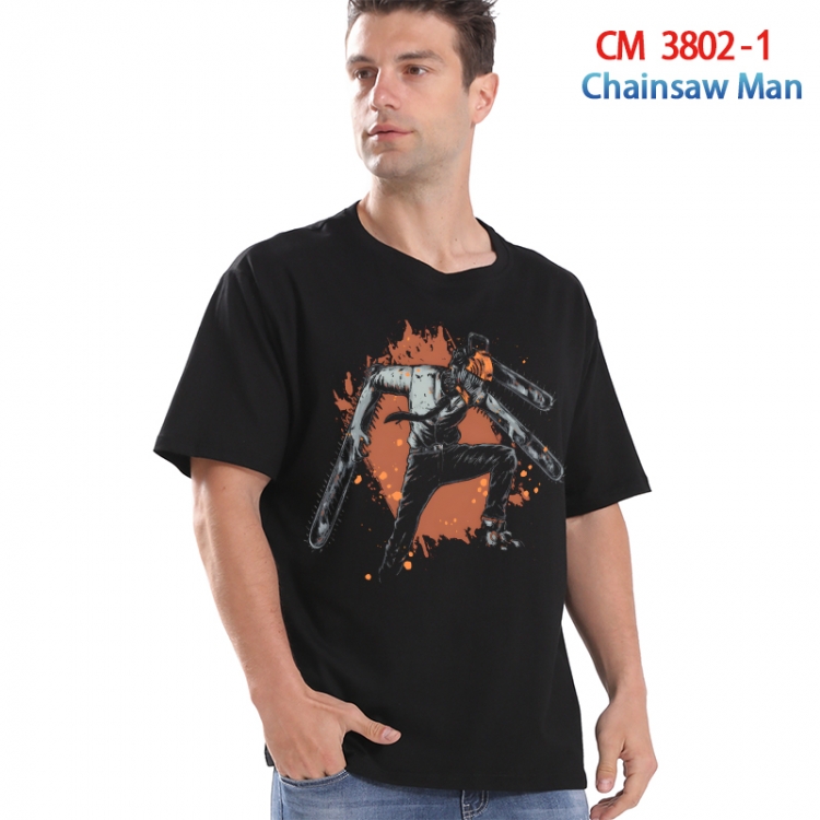 Chainsaw man Printed short-sleeved cotton T-shirt from S to 4XL  3802-1