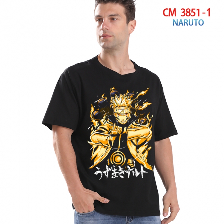 Naruto Printed short-sleeved cotton T-shirt from S to 4XL 3851-1