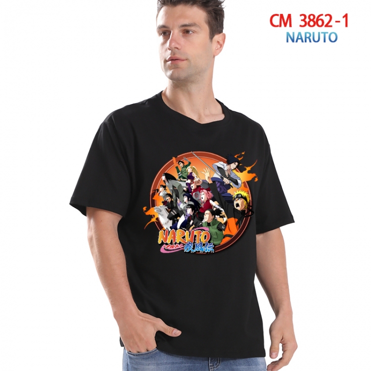 Naruto Printed short-sleeved cotton T-shirt from S to 4XL 3862-1
