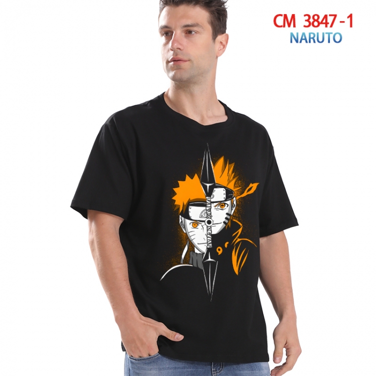 Naruto Printed short-sleeved cotton T-shirt from S to 4XL 3847-1
