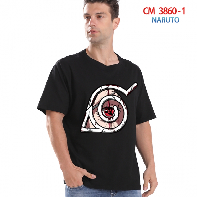 Naruto Printed short-sleeved cotton T-shirt from S to 4XL 3860-1