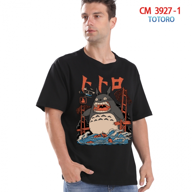 TOTORO Printed short-sleeved cotton T-shirt from S to 4XL  3927-1