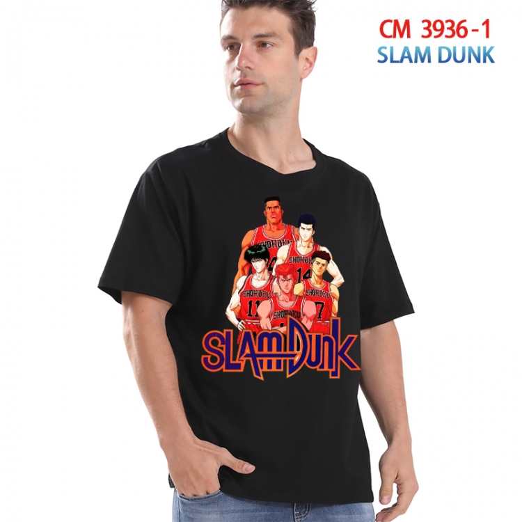 Slam Dunk Printed short-sleeved cotton T-shirt from S to 4XL  3936-1