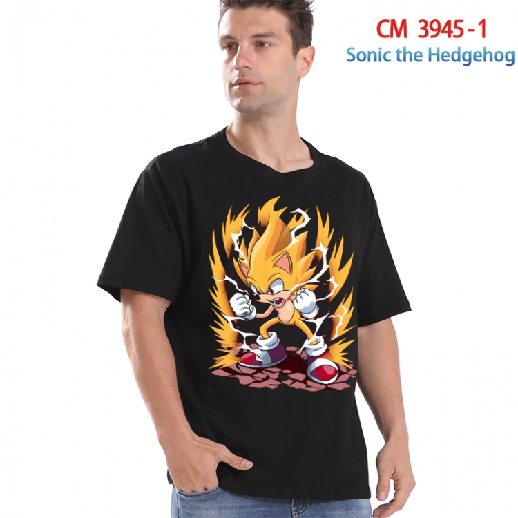 Sonic The Hedgehog Printed short-sleeved cotton T-shirt from S to 4XL 3945-1