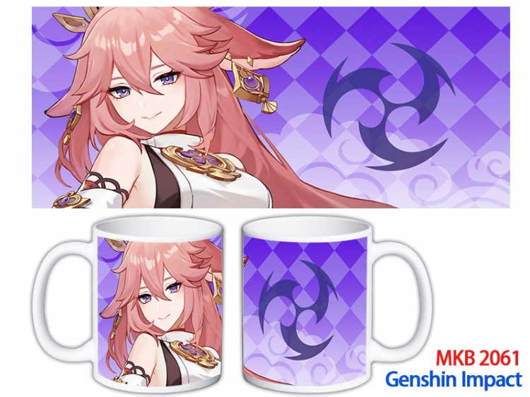 Genshin Impact Anime color printing ceramic mug cup price for 5 pcs MKB-2061