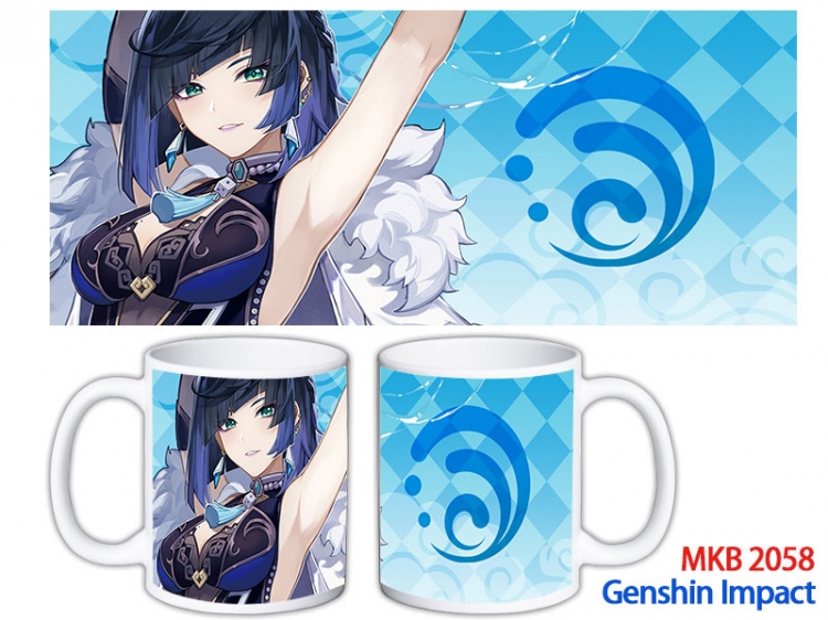 Genshin Impact Anime color printing ceramic mug cup price for 5 pcs MKB-2058